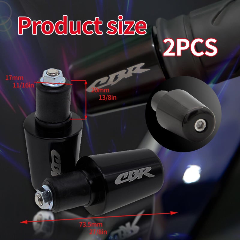 PROCNC Handle Bar Ends Grips Plug CBR600F4 (F4i) 99-06 CBR600RR 03-14 CBR1000RR 04-14 CBR 1000 RR 2004-2008 Honda CBR 600RR 2003-2013 Honda CBR 600 F1/F2/F3/F4/F4I 1987-2006 - Image 2
